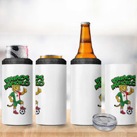 Vamos Mexico Fierce Leopard 4 in 1 Can Cooler Tumbler Soccer 2026 Fan Gift