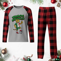 Vamos Mexico Fierce Leopard Plaid Pajama Set Soccer 2026 Fan Gift