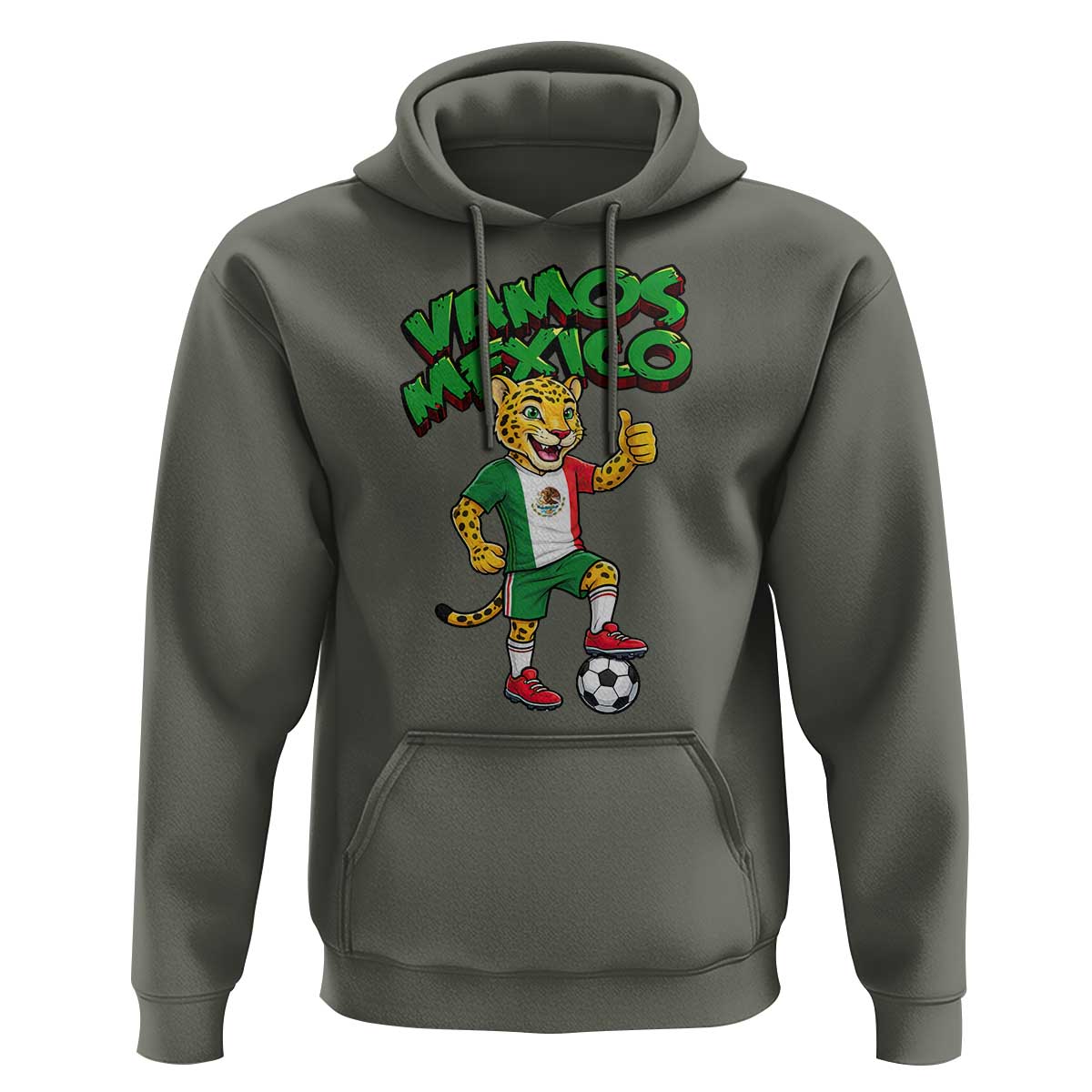 Vamos Mexico Fierce Leopard Hoodie Soccer 2026 Fan Gift