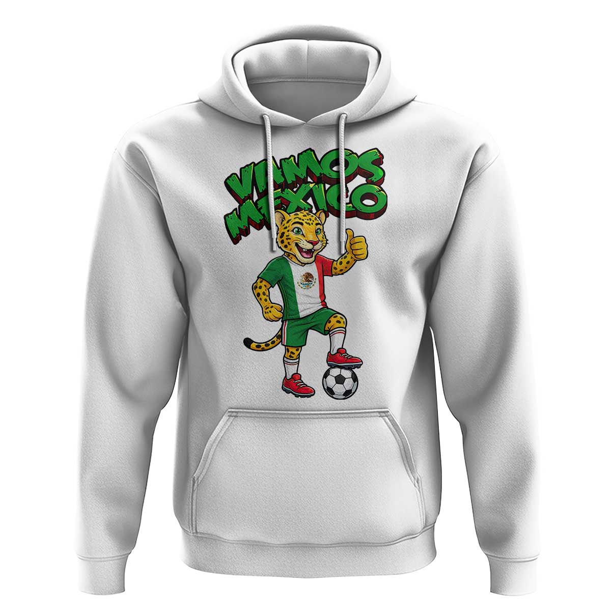 Vamos Mexico Fierce Leopard Hoodie Soccer 2026 Fan Gift