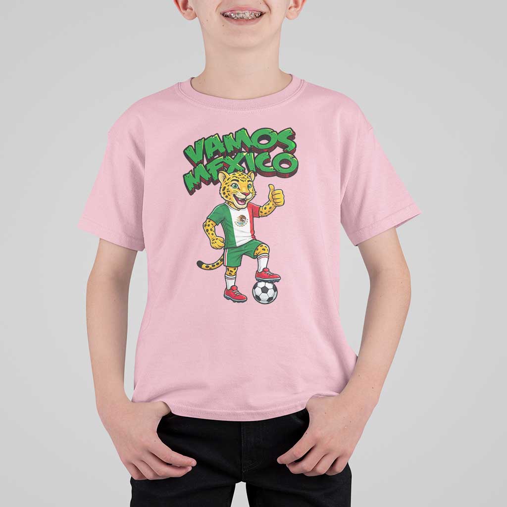 Vamos Mexico Fierce Leopard T Shirt For Kid Soccer 2026 Fan Gift