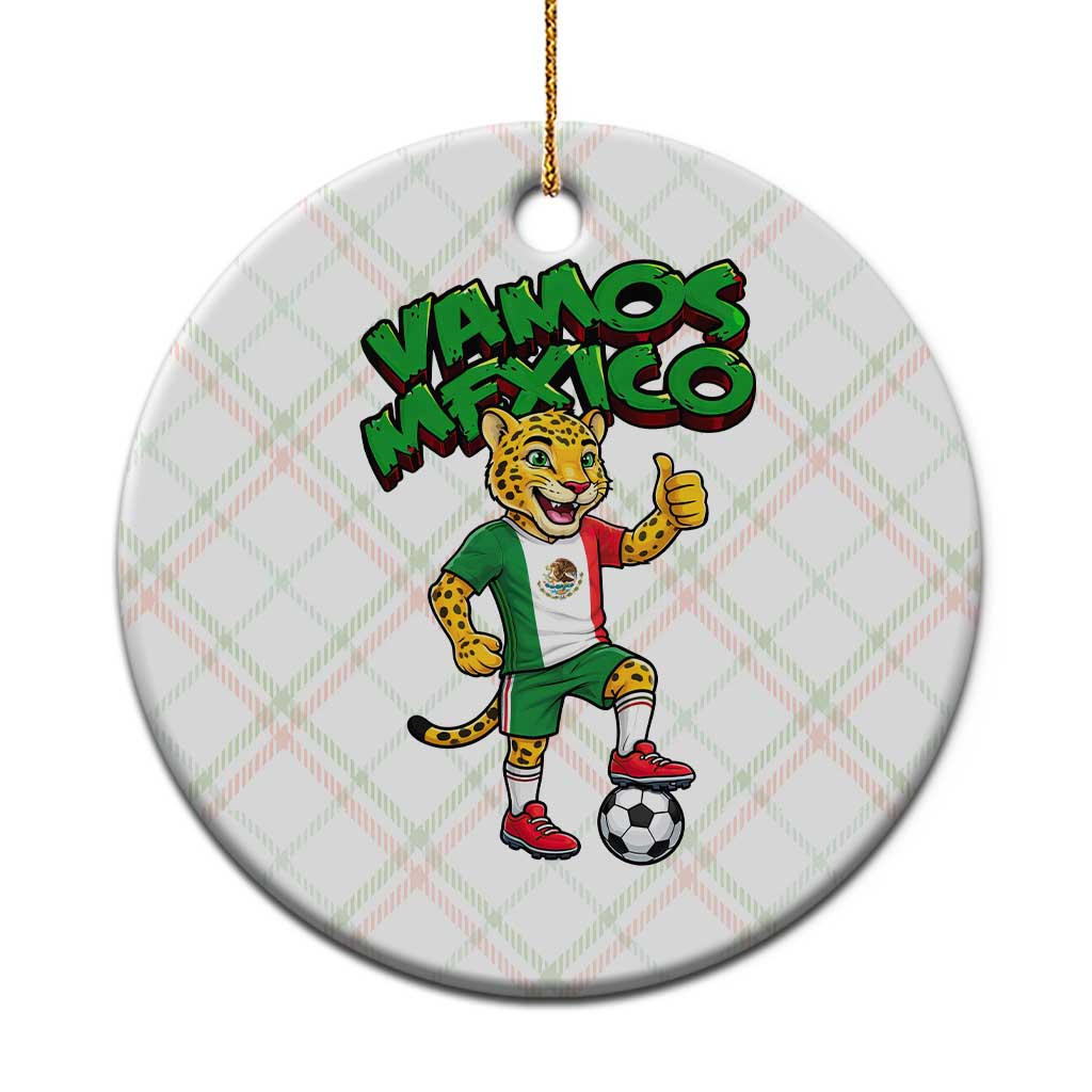 Vamos Mexico Fierce Leopard Ceramic Ornament Soccer 2026 Fan Gift