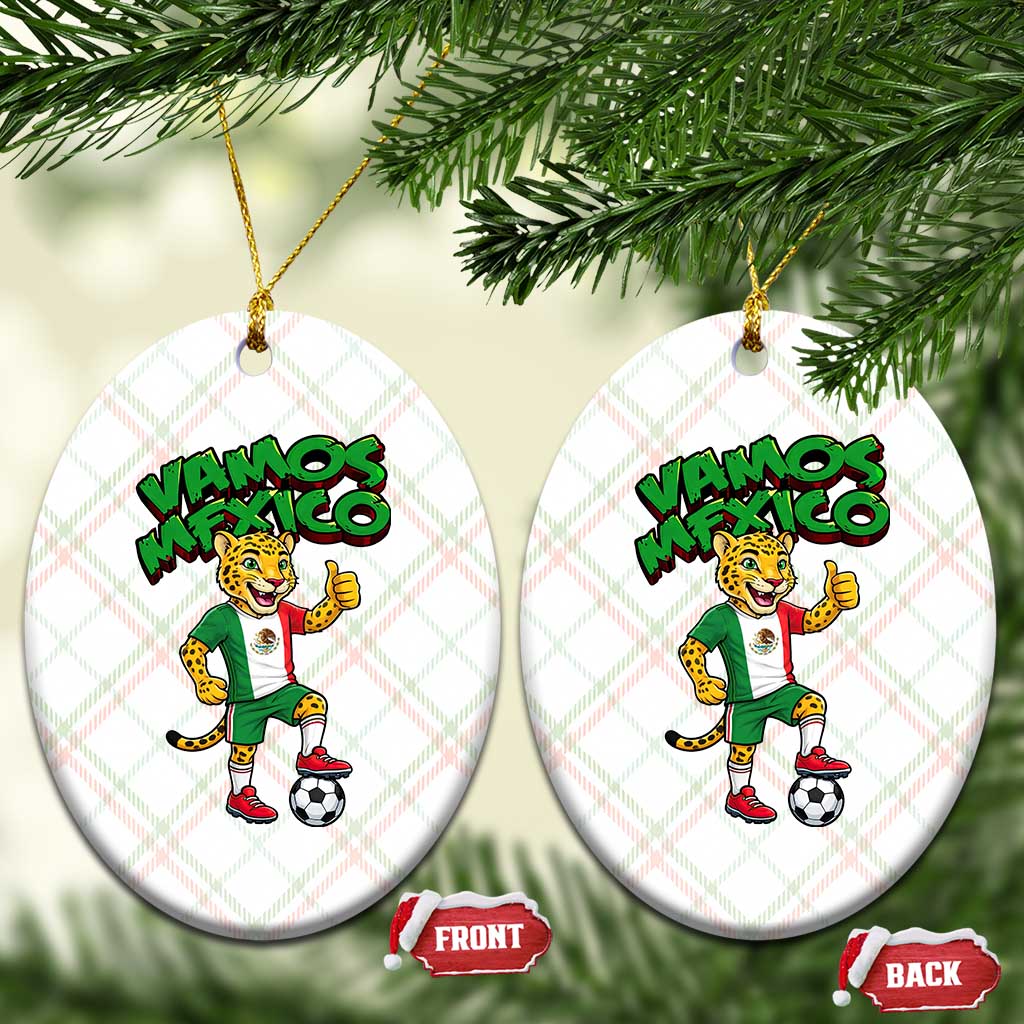 Vamos Mexico Fierce Leopard Ceramic Ornament Soccer 2026 Fan Gift