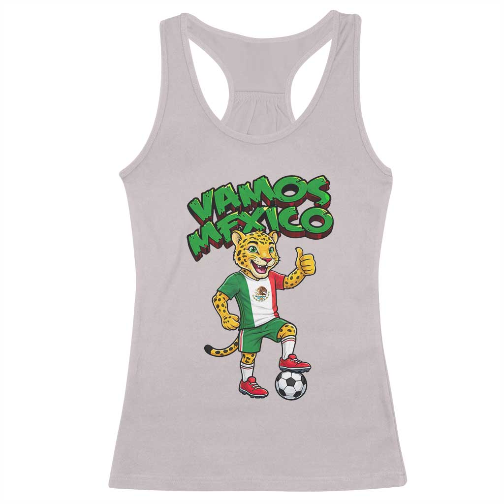 Vamos Mexico Fierce Leopard Racerback Tank Top Soccer 2026 Fan Gift