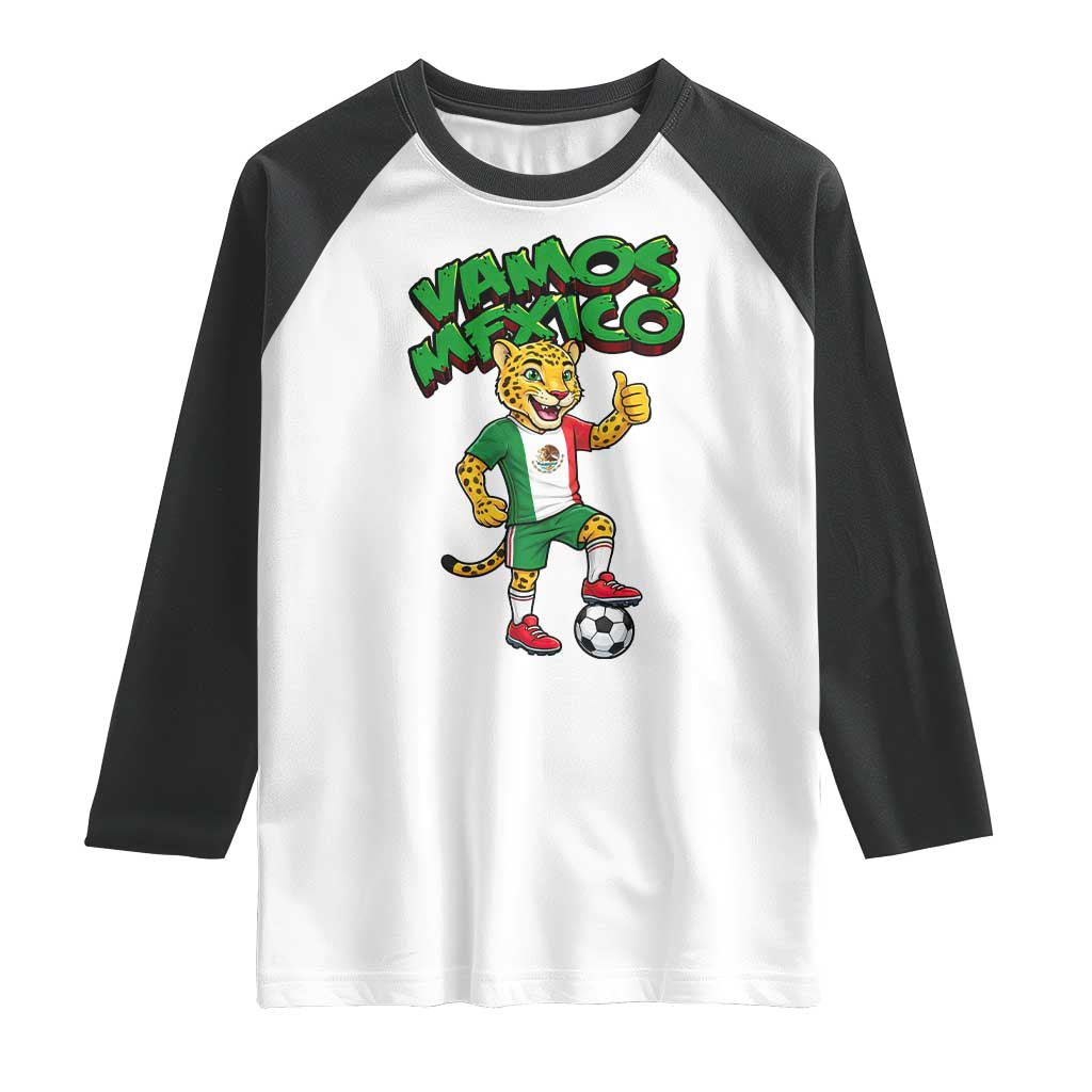 Vamos Mexico Fierce Leopard Raglan Shirt Soccer 2026 Fan Gift