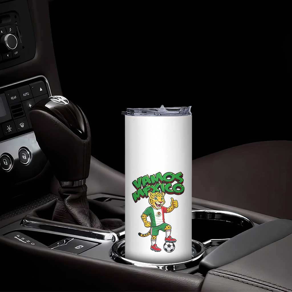 Vamos Mexico Fierce Leopard Skinny Tumbler Soccer 2026 Fan Gift