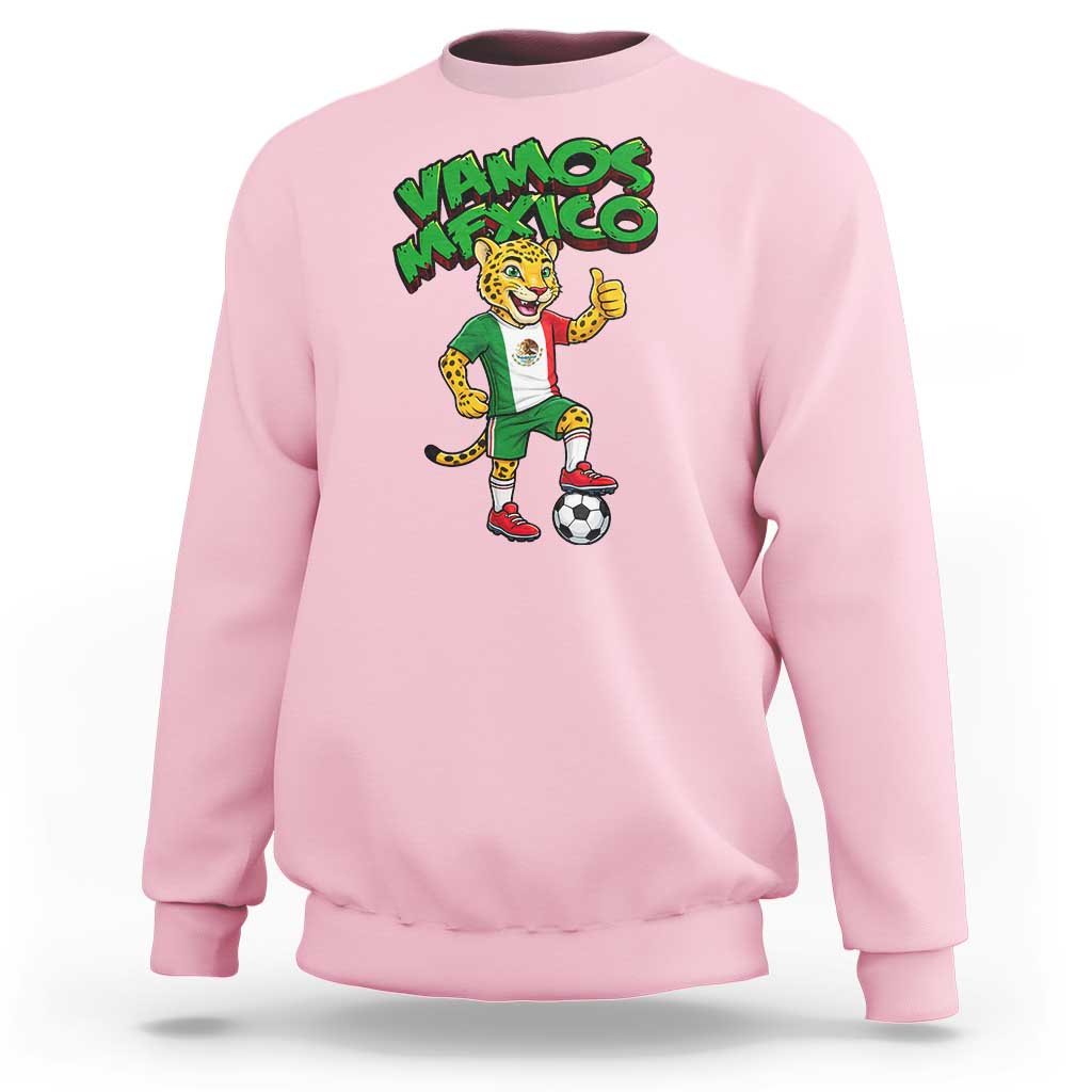 Vamos Mexico Fierce Leopard Sweatshirt Soccer 2026 Fan Gift