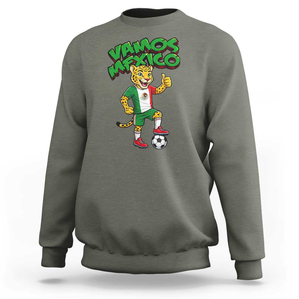 Vamos Mexico Fierce Leopard Sweatshirt Soccer 2026 Fan Gift
