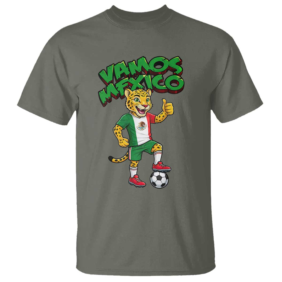 Vamos Mexico Fierce Leopard T Shirt Soccer 2026 Fan Gift
