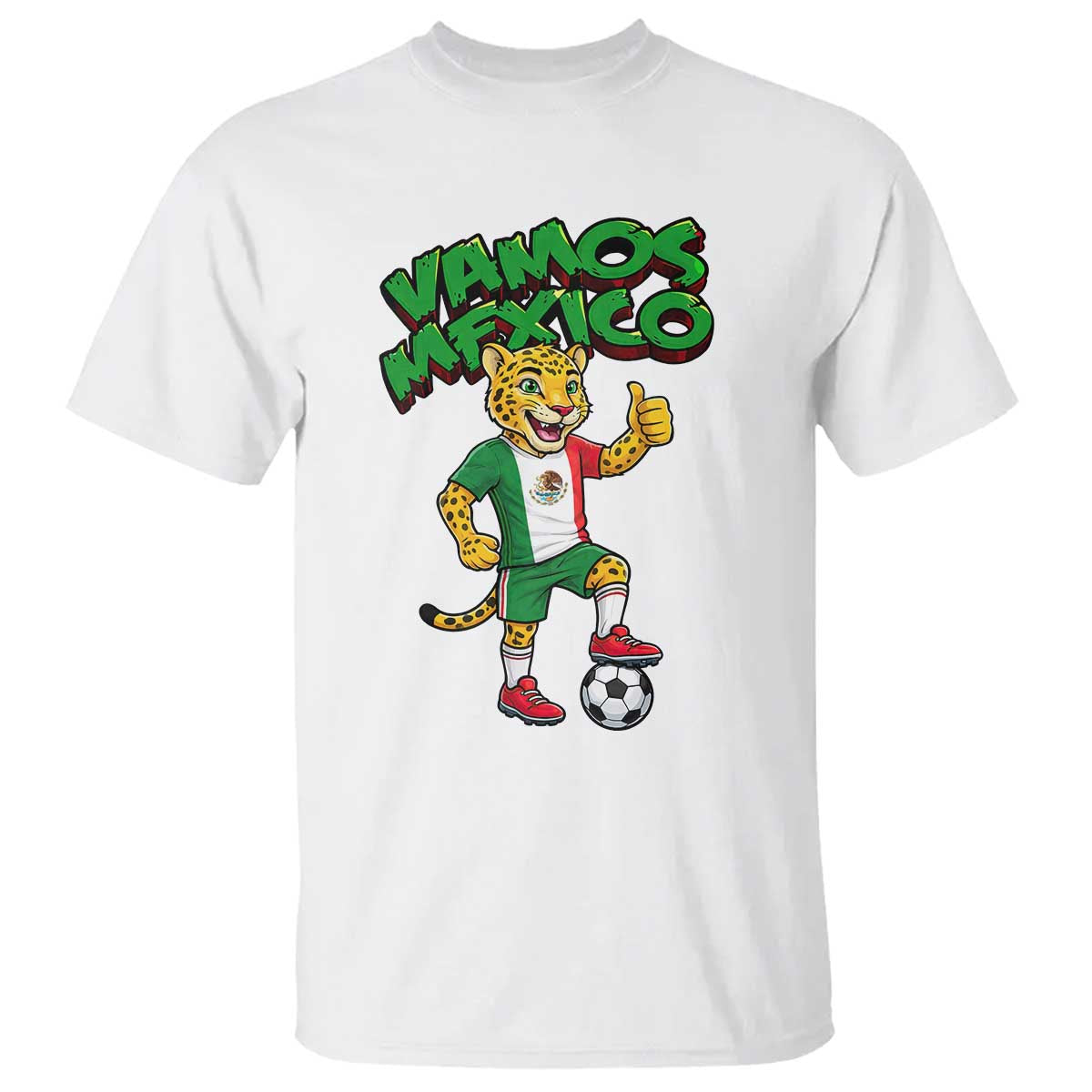 Vamos Mexico Fierce Leopard T Shirt Soccer 2026 Fan Gift