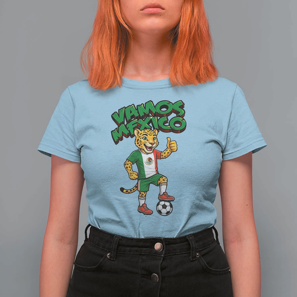 Vamos Mexico Fierce Leopard T Shirt For Women Soccer 2026 Fan Gift