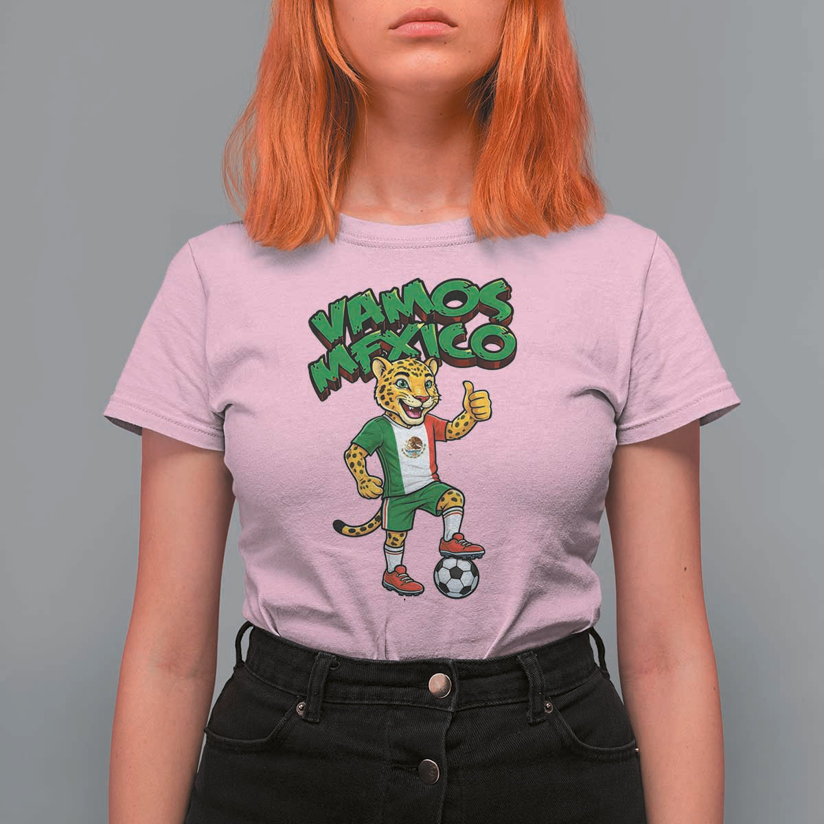 Vamos Mexico Fierce Leopard T Shirt For Women Soccer 2026 Fan Gift