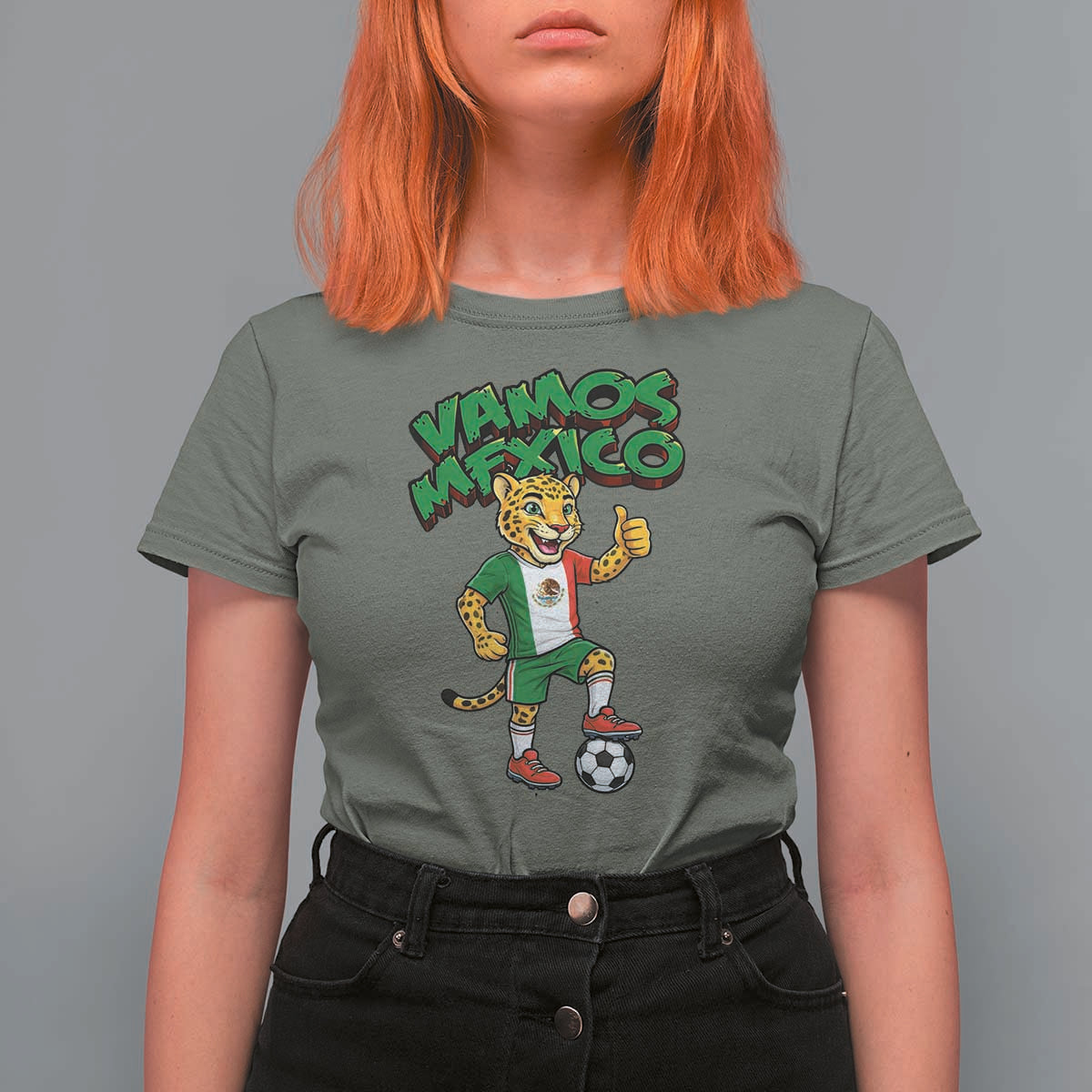 Vamos Mexico Fierce Leopard T Shirt For Women Soccer 2026 Fan Gift