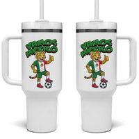 Vamos Mexico Fierce Leopard Tumbler With Handle Soccer 2026 Fan Gift