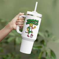 Vamos Mexico Fierce Leopard Tumbler With Handle Soccer 2026 Fan Gift