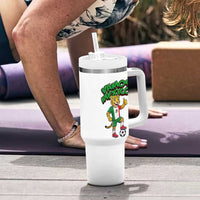 Vamos Mexico Fierce Leopard Tumbler With Handle Soccer 2026 Fan Gift