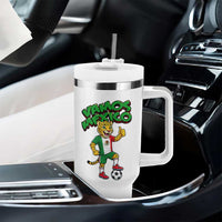 Vamos Mexico Fierce Leopard Tumbler With Handle Soccer 2026 Fan Gift