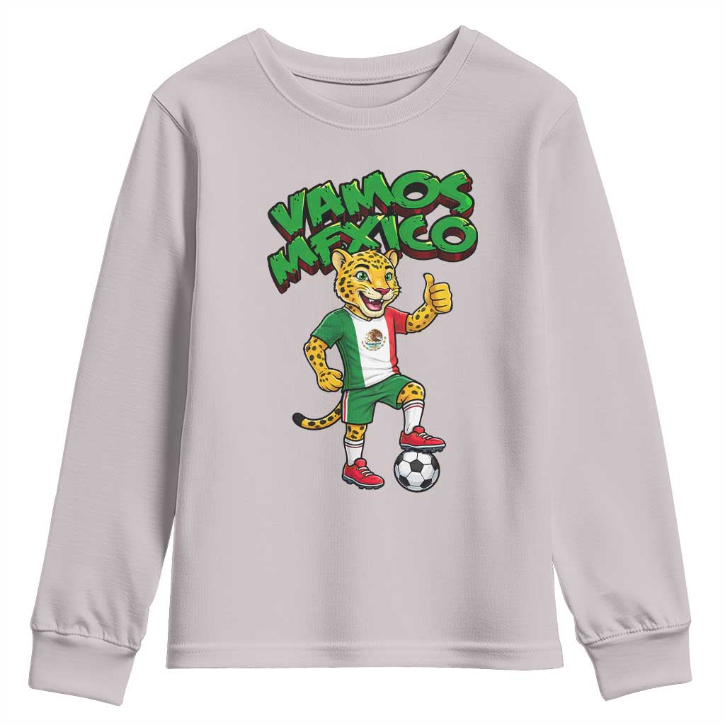 Vamos Mexico Fierce Leopard Youth Sweatshirt Soccer 2026 Fan Gift
