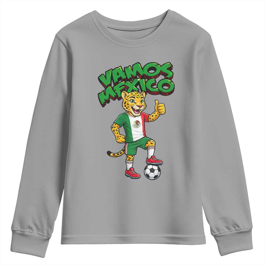 Vamos Mexico Fierce Leopard Youth Sweatshirt Soccer 2026 Fan Gift