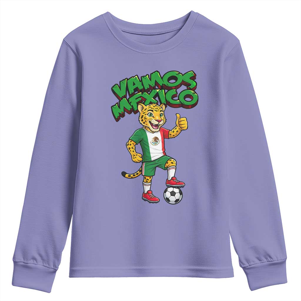 Vamos Mexico Fierce Leopard Youth Sweatshirt Soccer 2026 Fan Gift