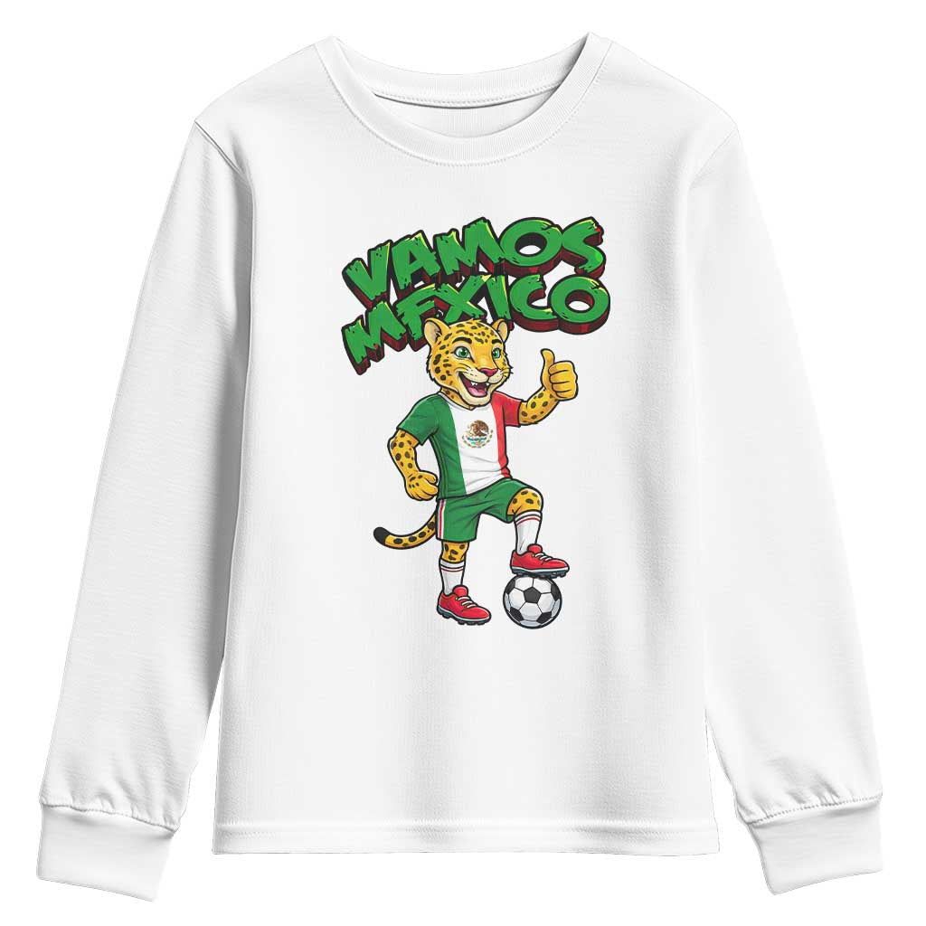 Vamos Mexico Fierce Leopard Youth Sweatshirt Soccer 2026 Fan Gift