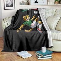 Vamos Mexico Fierce Leopard Soccer 2026 Throw Blanket Mexican Fan Gift