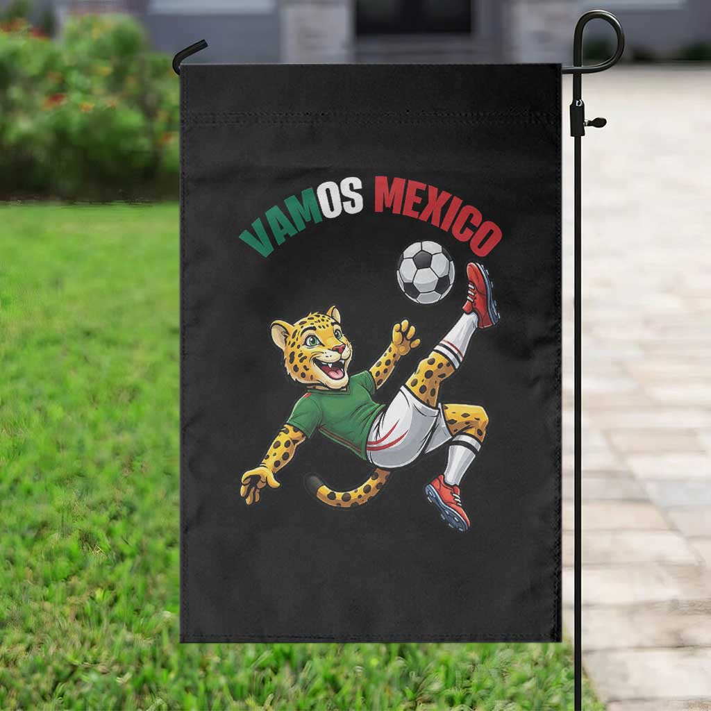 Vamos Mexico Fierce Leopard Soccer 2026 Garden Flag Mexican Fan Gift