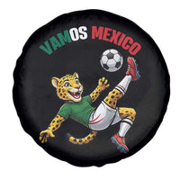 Vamos Mexico Fierce Leopard Soccer 2026 Spare Tire Cover Mexican Fan Gift