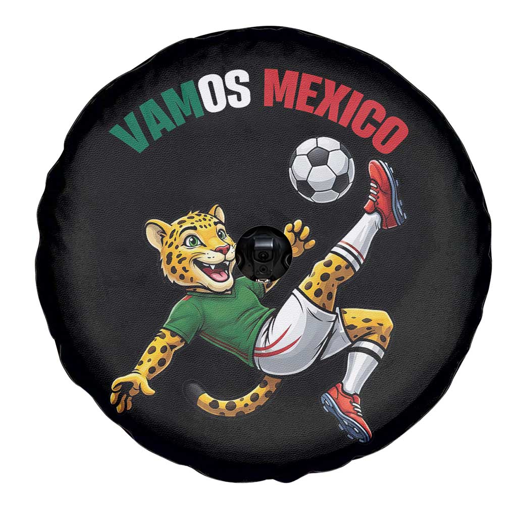 Vamos Mexico Fierce Leopard Soccer 2026 Spare Tire Cover Mexican Fan Gift