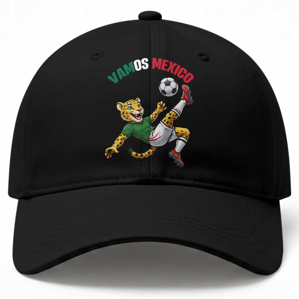 Vamos Mexico Fierce Leopard Soccer 2026 Baseball Cap Mexican Fan Gift