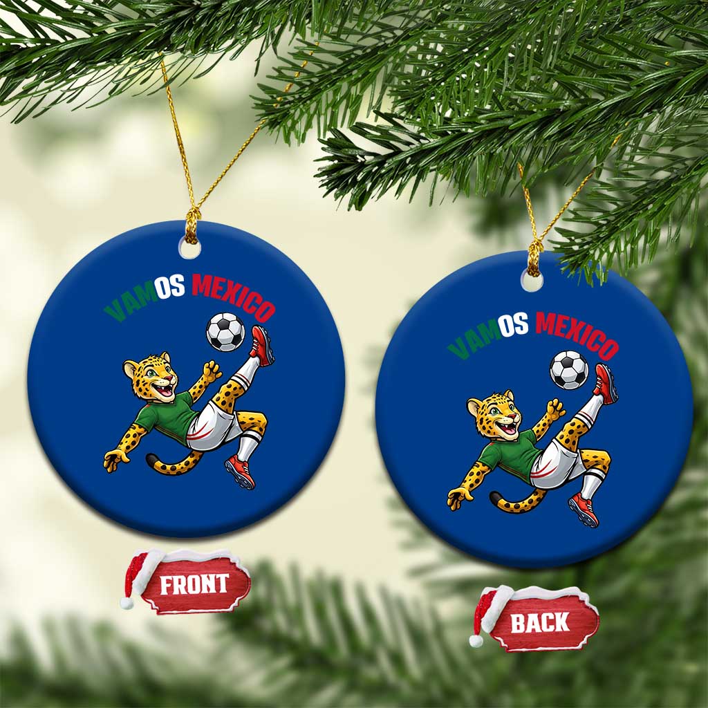 Vamos Mexico Fierce Leopard Soccer 2026 Ceramic Ornament Mexican Fan Gift