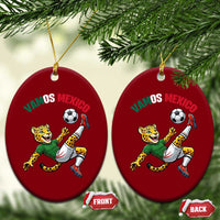 Vamos Mexico Fierce Leopard Soccer 2026 Ceramic Ornament Mexican Fan Gift