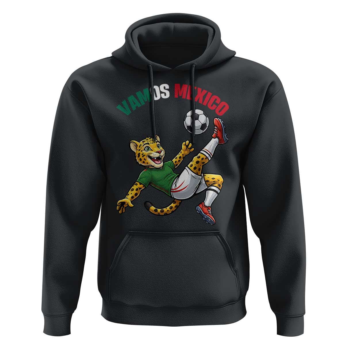 Vamos Mexico Fierce Leopard Soccer 2026 Hoodie Mexican Fan Gift