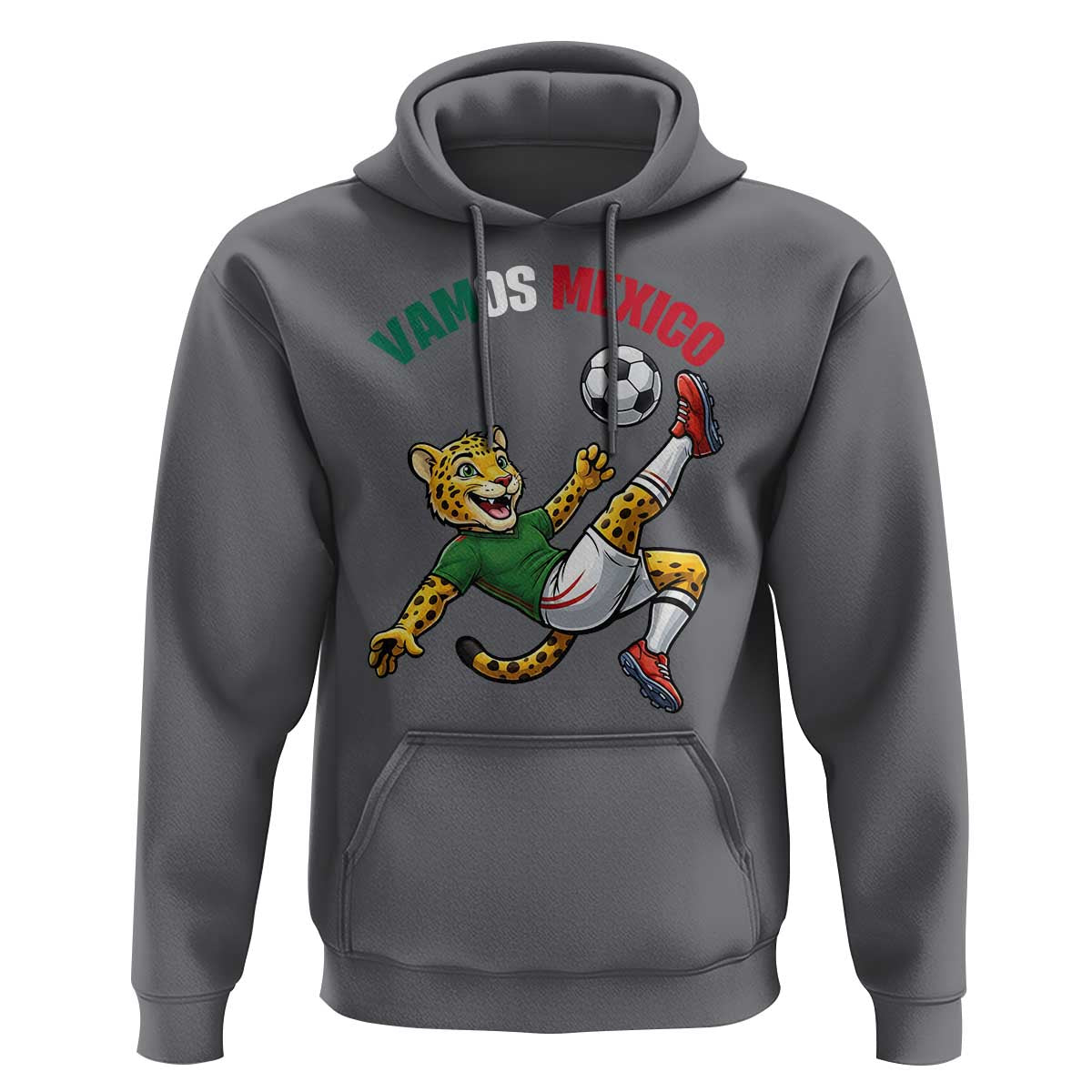 Vamos Mexico Fierce Leopard Soccer 2026 Hoodie Mexican Fan Gift