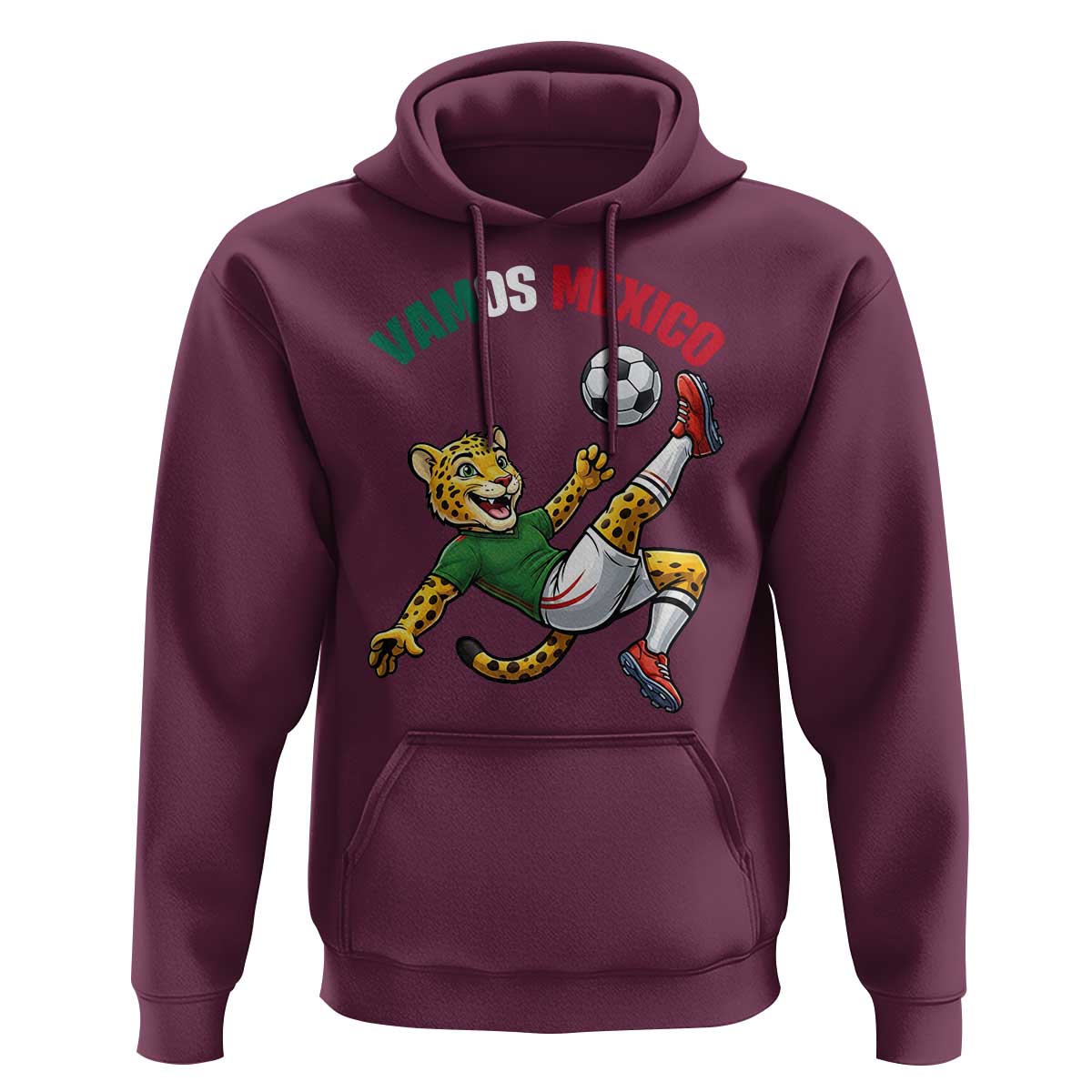 Vamos Mexico Fierce Leopard Soccer 2026 Hoodie Mexican Fan Gift