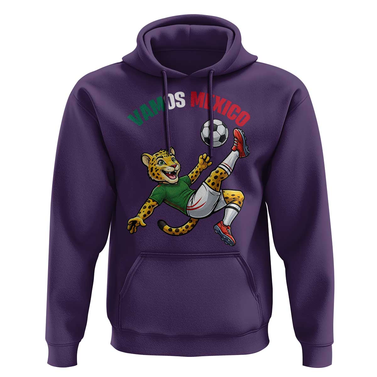 Vamos Mexico Fierce Leopard Soccer 2026 Hoodie Mexican Fan Gift