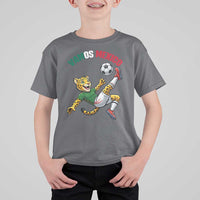 Vamos Mexico Fierce Leopard Soccer 2026 T Shirt For Kid Mexican Fan Gift