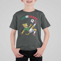 Vamos Mexico Fierce Leopard Soccer 2026 T Shirt For Kid Mexican Fan Gift