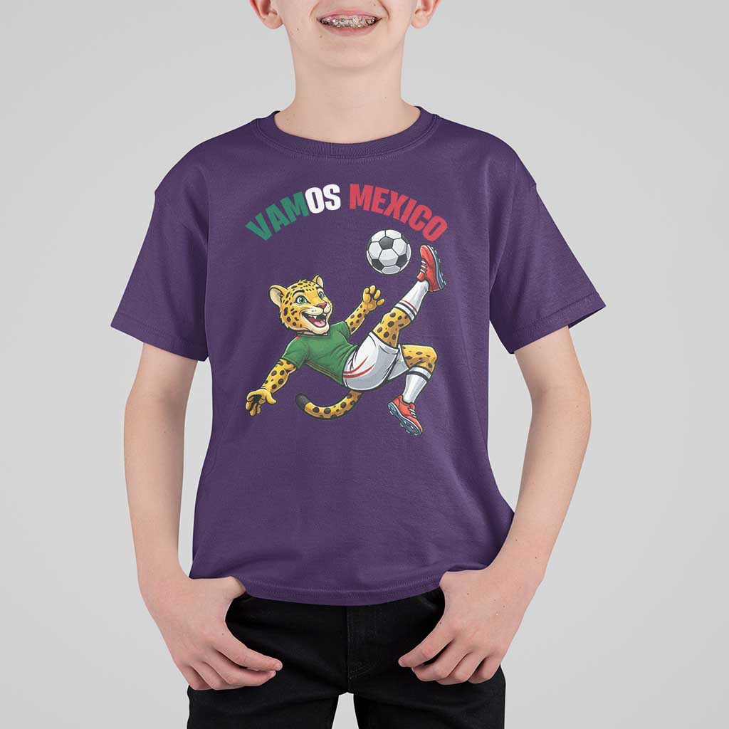 Vamos Mexico Fierce Leopard Soccer 2026 T Shirt For Kid Mexican Fan Gift