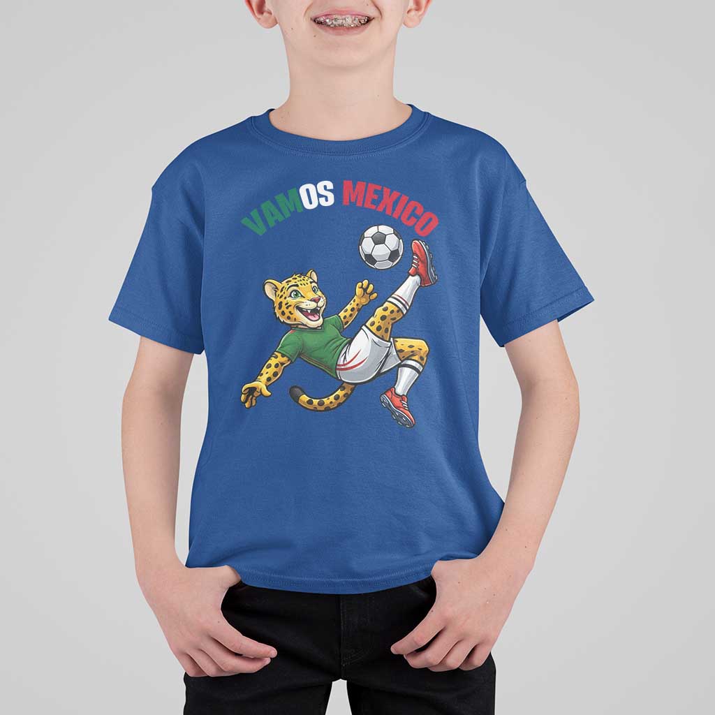 Vamos Mexico Fierce Leopard Soccer 2026 T Shirt For Kid Mexican Fan Gift