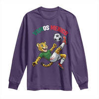 Vamos Mexico Fierce Leopard Soccer 2026 Long Sleeve Shirt Mexican Fan Gift
