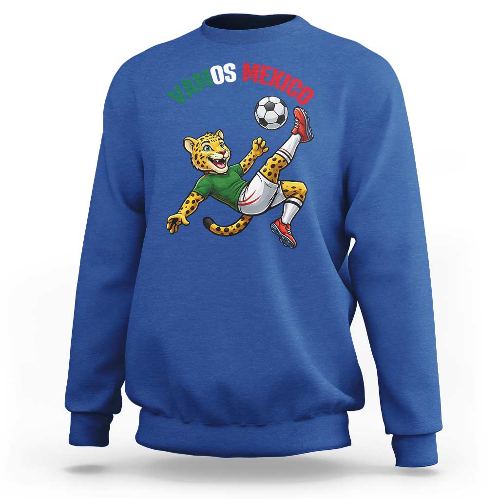 Vamos Mexico Fierce Leopard Soccer 2026 Sweatshirt Mexican Fan Gift