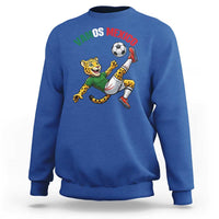 Vamos Mexico Fierce Leopard Soccer 2026 Sweatshirt Mexican Fan Gift