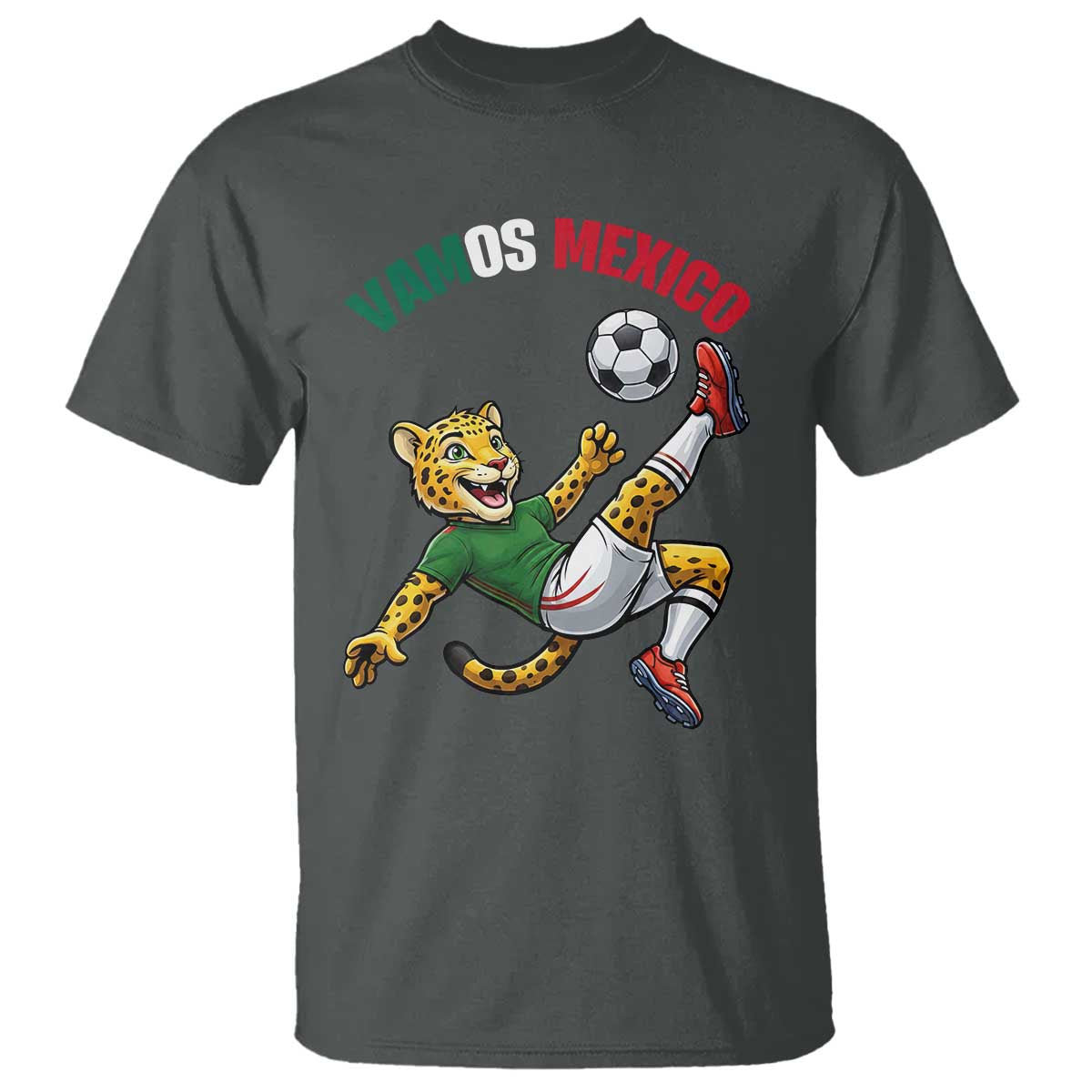 Vamos Mexico Fierce Leopard Soccer 2026 T Shirt Mexican Fan Gift