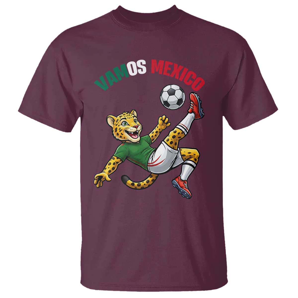 Vamos Mexico Fierce Leopard Soccer 2026 T Shirt Mexican Fan Gift