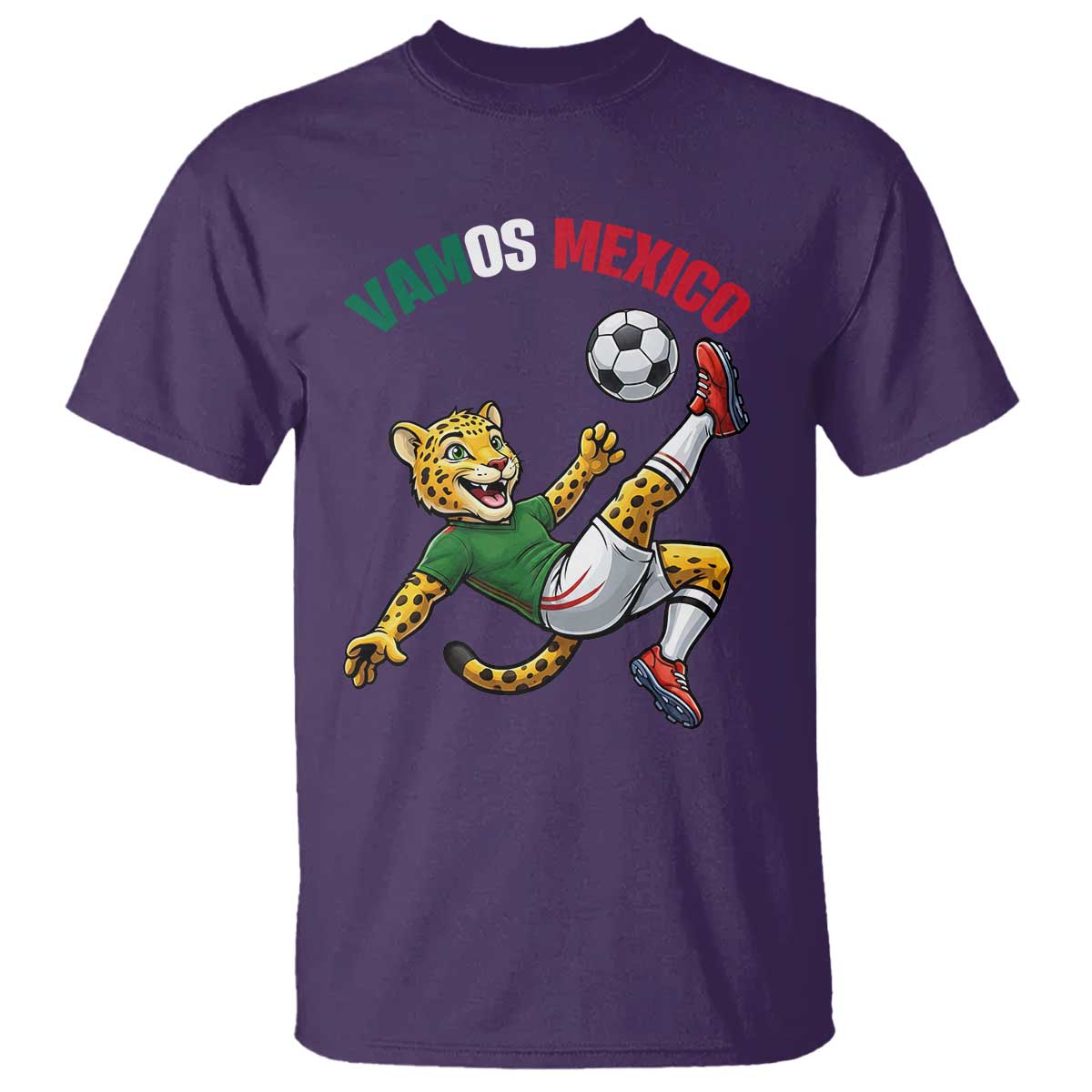 Vamos Mexico Fierce Leopard Soccer 2026 T Shirt Mexican Fan Gift