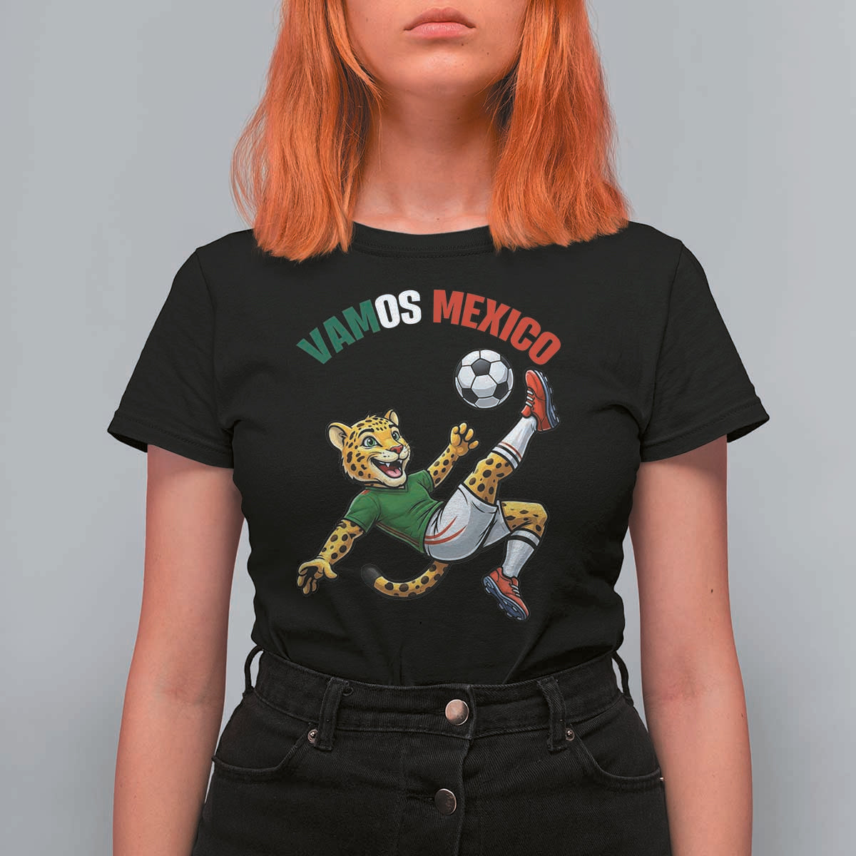Vamos Mexico Fierce Leopard Soccer 2026 T Shirt For Women Mexican Fan Gift