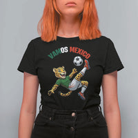 Vamos Mexico Fierce Leopard Soccer 2026 T Shirt For Women Mexican Fan Gift