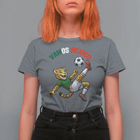Vamos Mexico Fierce Leopard Soccer 2026 T Shirt For Women Mexican Fan Gift