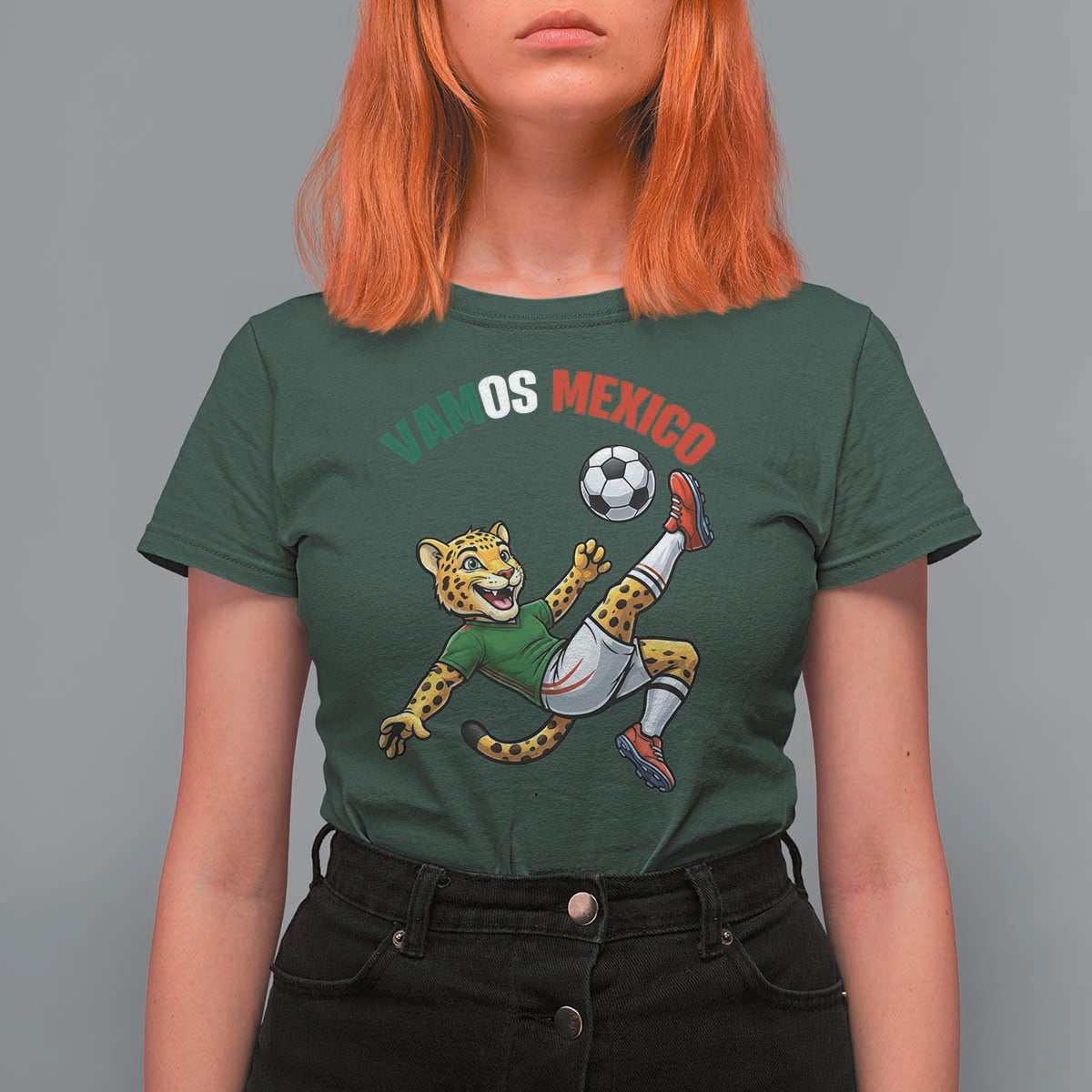 Vamos Mexico Fierce Leopard Soccer 2026 T Shirt For Women Mexican Fan Gift